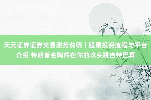 天元证券证券交易服务说明｜股票投资流程与平台介绍 特朗普会陶然在你的坟头跳吉特巴舞